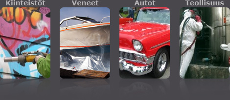 Soodapuhallus käyttökohteita, kiinteistöt, veneet, autot, teollisuus